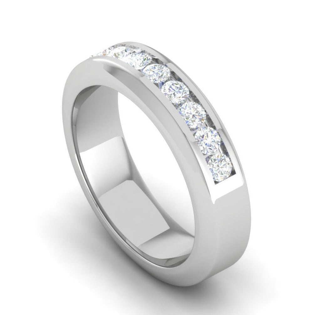 Platinum Ring with Diamonds for Women JL PT MB RD 132  VVS-GH Jewelove.US