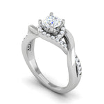 Load image into Gallery viewer, 0.30 cts Solitaire Diamond Twisted Shank Platinum Ring JL PT JRW2434MM-A   Jewelove.US
