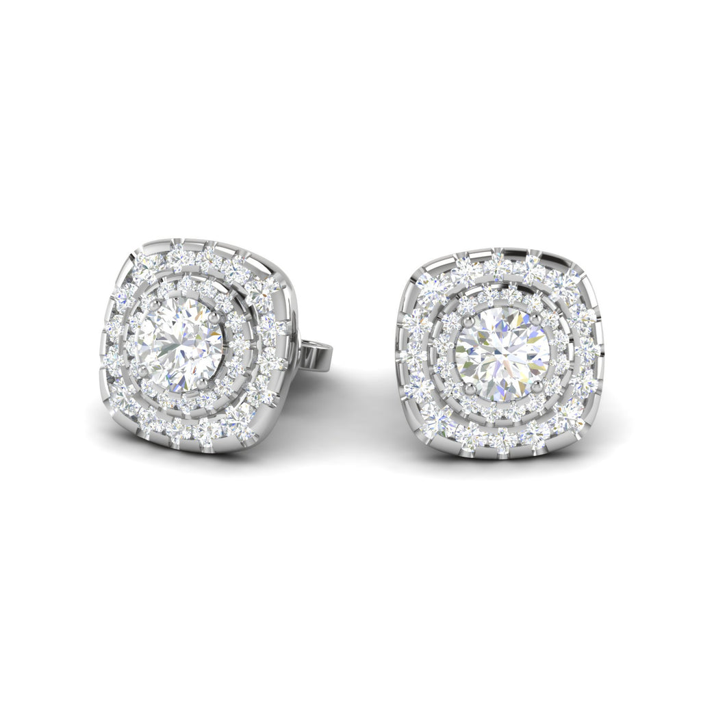 Platinum Solitaire Diamond Earrings for Women JL PT SE RD 107   Jewelove