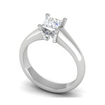 Load image into Gallery viewer, 0.30 cts. Princess Cut Solitaire Shank Platinum Diamond Engagement Ring JL PT MHD267EG   Jewelove.US
