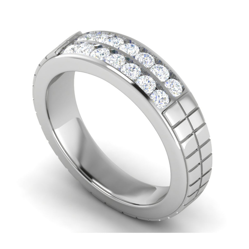 Platinum Ring with Diamonds for Women JL PT MB RD 101  VVS-GH Jewelove.US