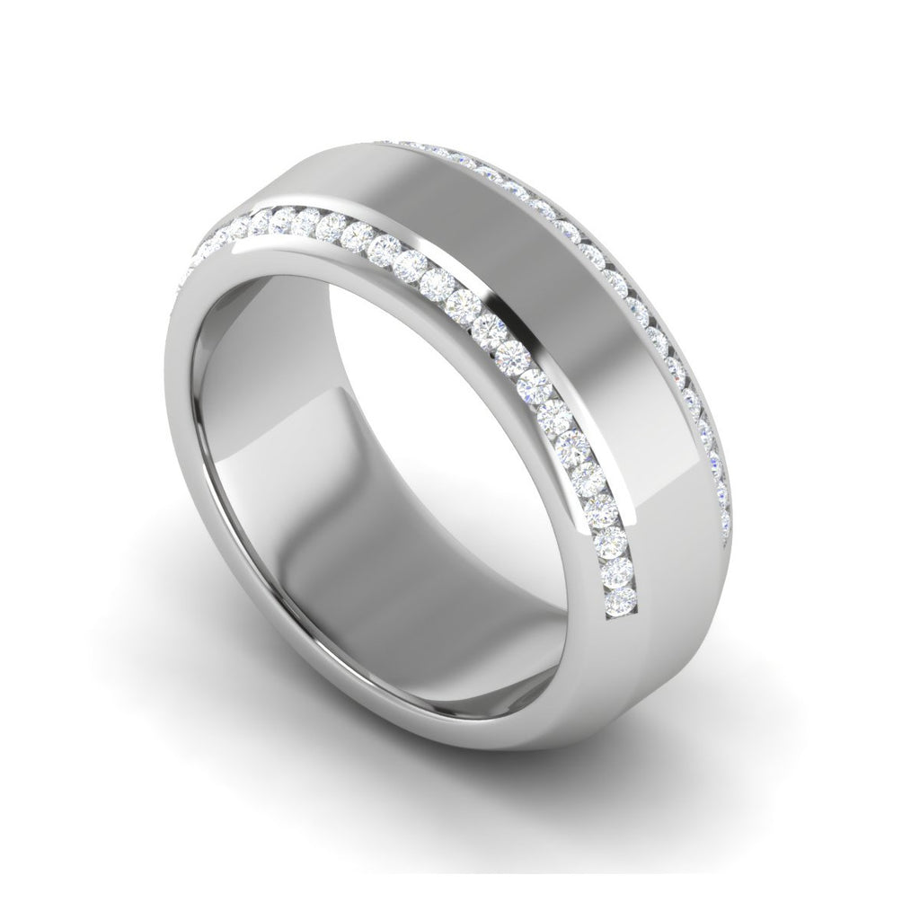 Platinum Ring with Diamonds for Women JL PT MB RD 120  VVS-GH Jewelove.US