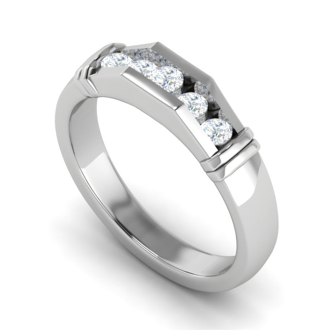 Platinum Ring with Diamonds for Women JL PT MB RD 103  VVS-GH Jewelove.US