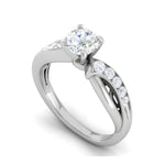 Load image into Gallery viewer, 0.50cts Solitaire Diamond Twisted Shank Platinum Ring JL PT WB5797E   Jewelove.US
