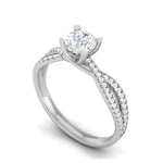 Load image into Gallery viewer, 0.30 cts Solitaire Diamond Twisted Shank Platinum Ring JL PT RP RD 172   Jewelove.US
