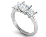 Load image into Gallery viewer, 1.00 cts. Princess Cut Solitaire Platinum Diamond Accents Ring JL PT R3 PR 131   Jewelove.US
