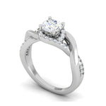 Load image into Gallery viewer, 0.30 cts. Solitaire Platinum Diamond Single Twisted Shank Engagement Ring JL PT WB6007E   Jewelove
