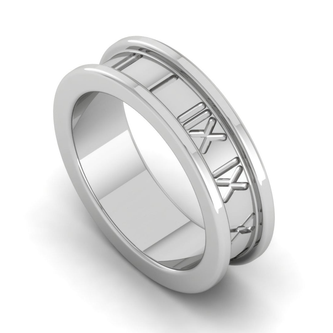 Plain Platinum Couple Ring JL PT MB 131  Men-s-Ring-only Jewelove.US