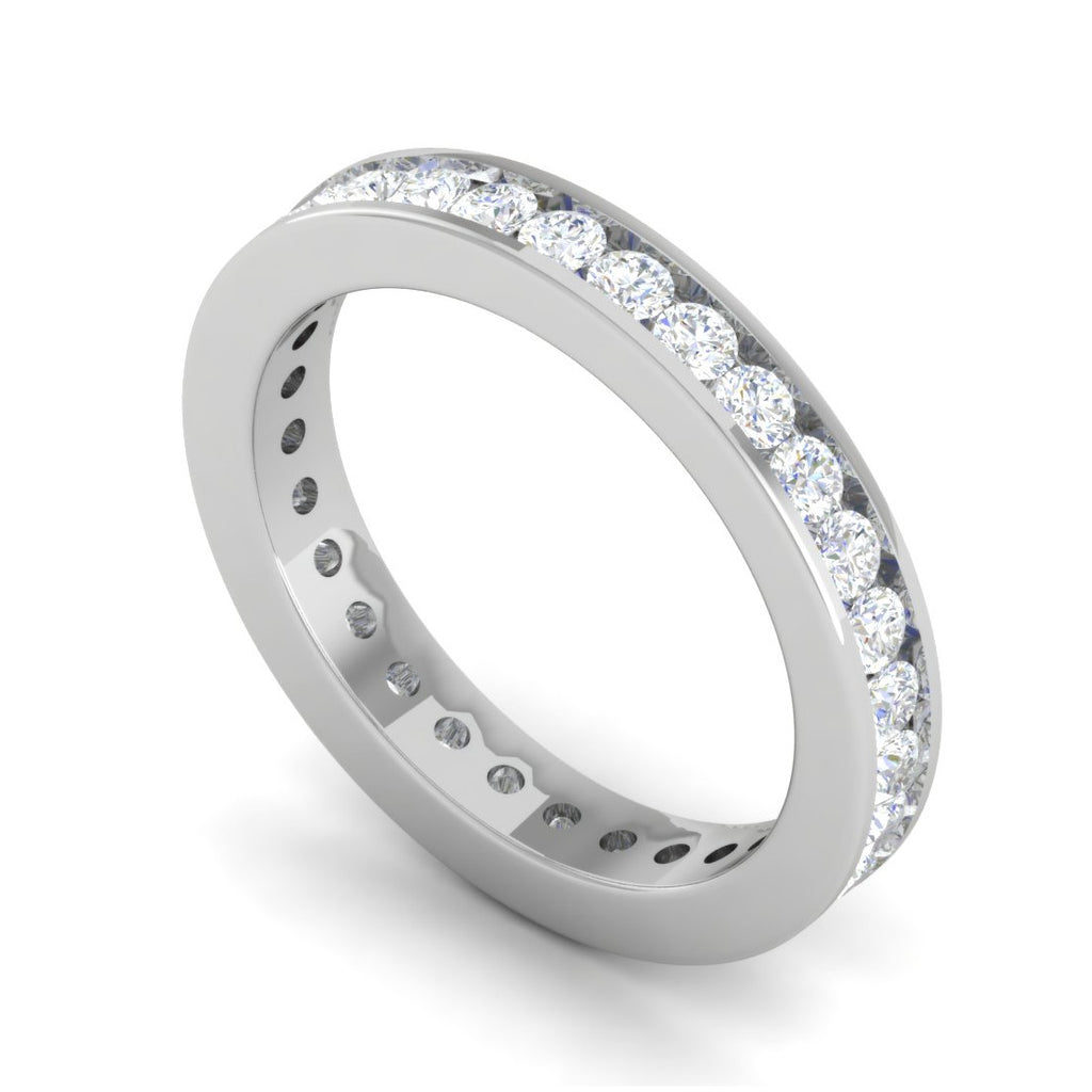 Platinum Ring With Diamonds for Women JL PT ET RD 112  VVS-GH Jewelove.US