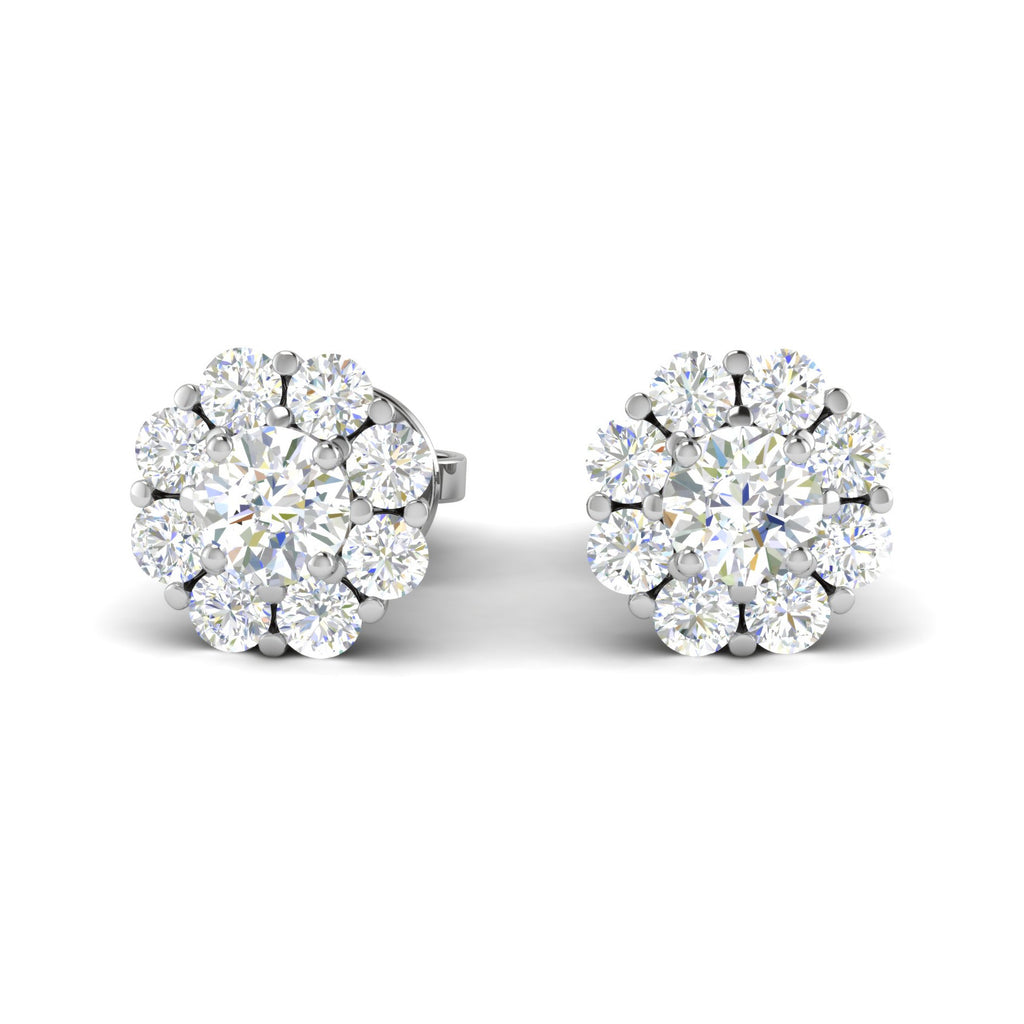 Platinum Solitaire Diamond Earrings for Women JL PT SE RD 111  Default-Title Jewelove