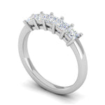 Load image into Gallery viewer, 25 Pointer Half Eternity Platinum Princess cut Diamonds Ring for Women JL PT WB PR 138   Jewelove
