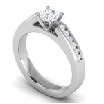 Load image into Gallery viewer, 0.30 cts Solitaire Diamond Shank Platinum Ring JL PT RC RD 112   Jewelove.US
