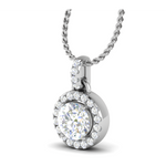 Load image into Gallery viewer, Platinum Solitaire Pendant for Women JL PT P PF RD 113   Jewelove.US
