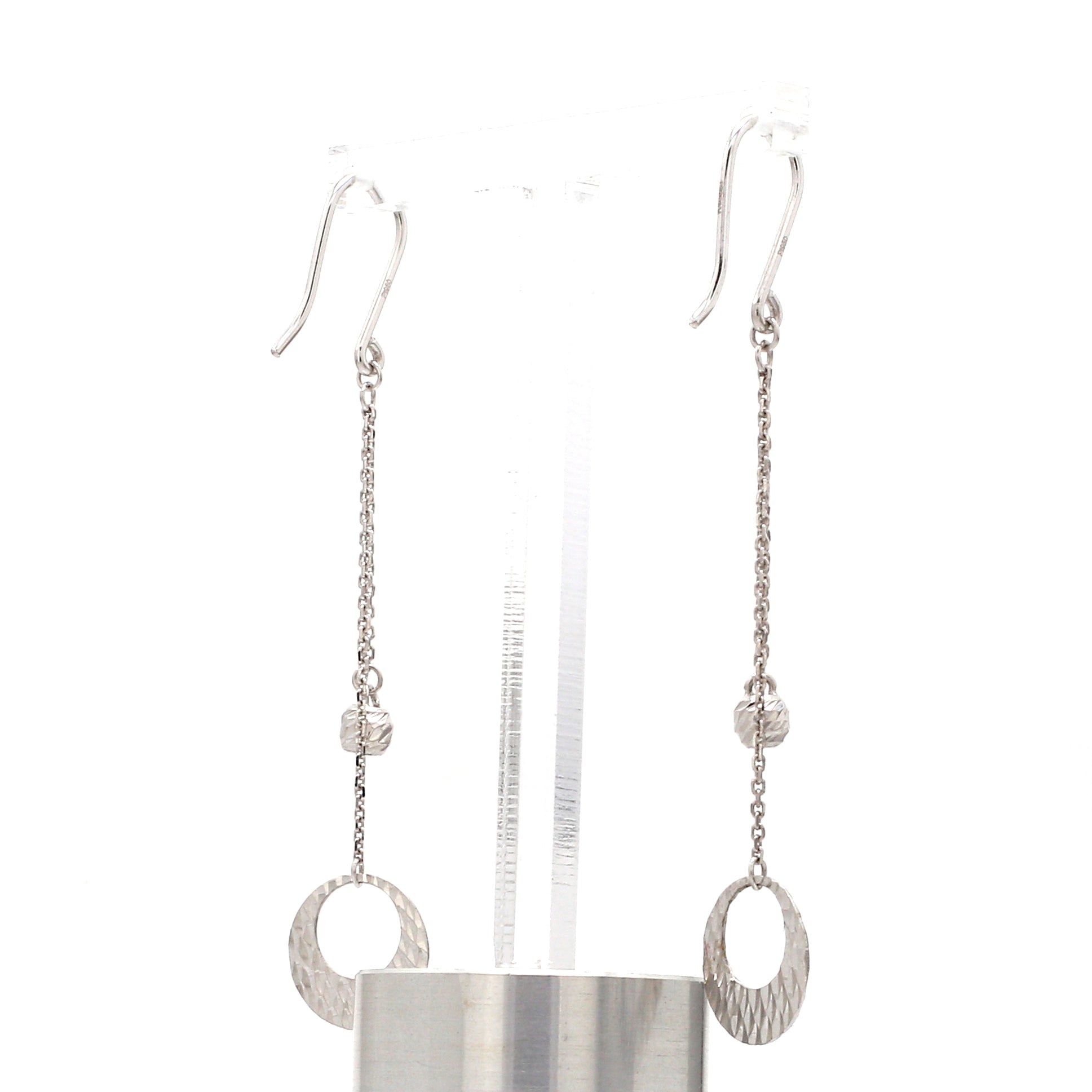 Japanese Platinum Earrings with Diamond Cutting for Women JL PT E 284   Jewelove.US