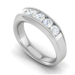 Load image into Gallery viewer, Platinum Unisex Ring with Diamonds JL PT MB RD 146  Men-s-Ring-only Jewelove.US
