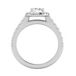 Load image into Gallery viewer, 0.70cts Solitaire Halo Diamond Shank Platinum Diamond Ring JL PT RH RD 161   Jewelove.US
