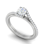 Load image into Gallery viewer, 0.30 cts Solitaire Diamond Split Shank Platinum Ring JL PT RP RD 175   Jewelove.US
