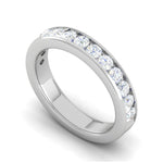 Load image into Gallery viewer, 7 Pointer Platinum Diamond Half Eternity Ring for Women JL PT WB RD 158   Jewelove
