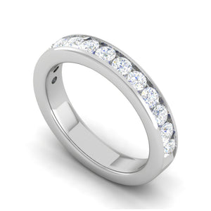 7 Pointer Platinum Diamond Half Eternity Ring for Women JL PT WB RD 158   Jewelove