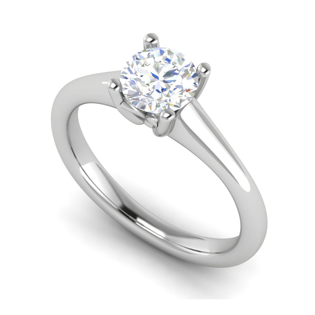 1 Carat Solitaire Platinum Ring JL PT RS RD 113   Jewelove.US