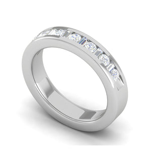 Platinum with Emerald Cut Diamond Ring for Women JL PT WB RD 155   Jewelove