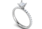 Load image into Gallery viewer, 0.50cts Princess Cut Solitaire Platinum Diamond Ring JL PT RC AS 236   Jewelove.US
