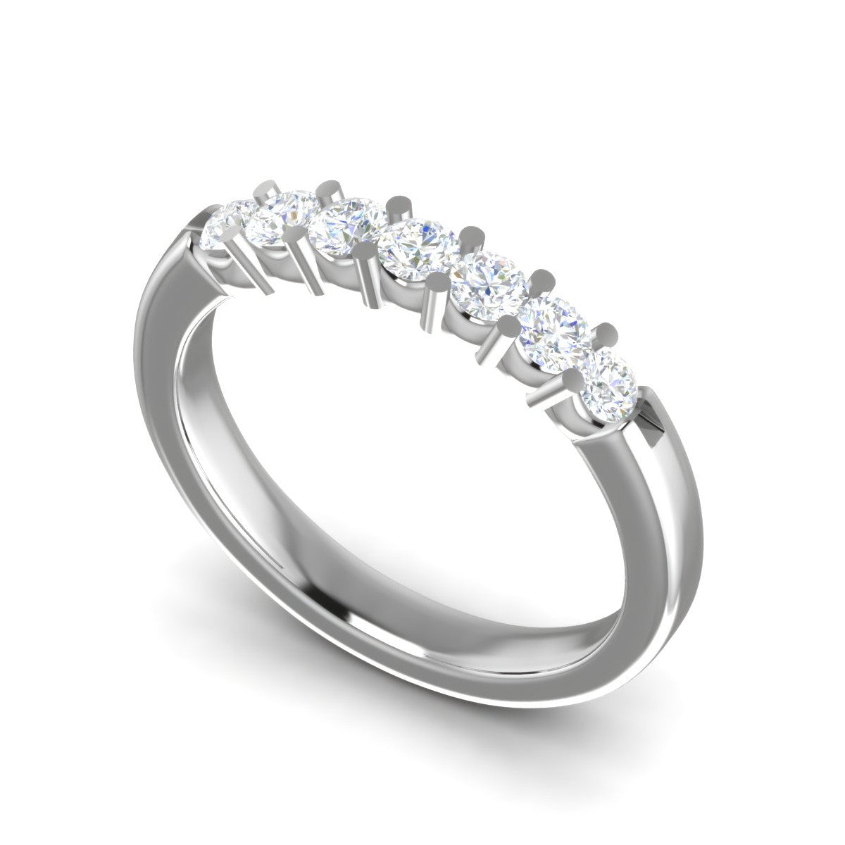 5 Pointer Platinum Sevan Diamond Ring for Women JL PT WB RD 127   Jewelove