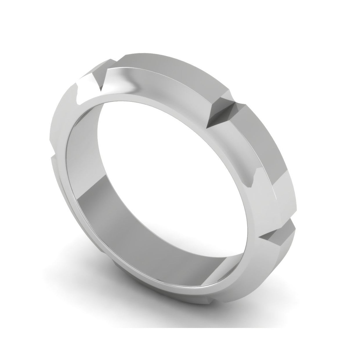 Plain Platinum Couple Ring JL PT MB 127  Men-s-Ring-only Jewelove.US