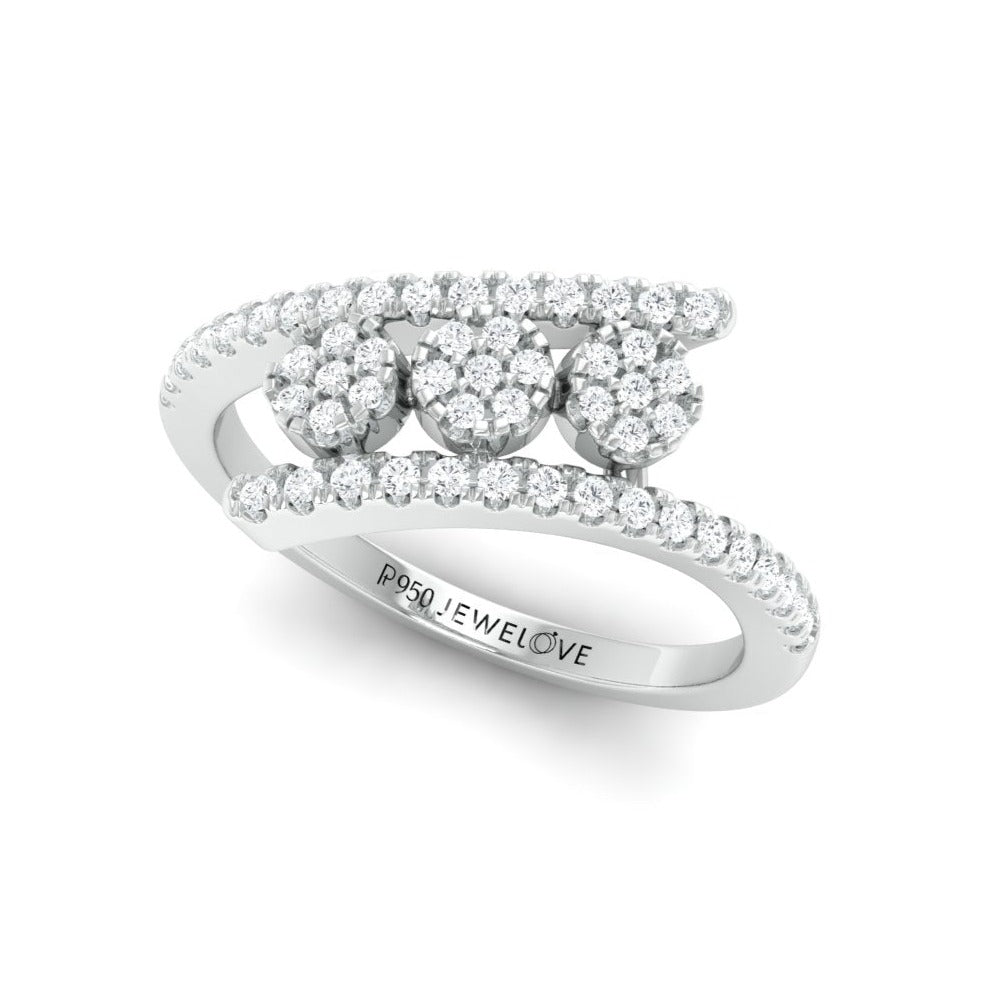 Designer Platinum Ring with Diamonds for Women JL PT 974  VVS-GH Jewelove.US