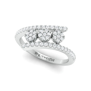 Designer Platinum Ring with Diamonds for Women JL PT 974