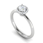 Load image into Gallery viewer, 0.50 cts Solitaire Halo Diamond Platinum Ring JL PT RH RD 216   Jewelove.US
