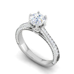 Load image into Gallery viewer, 0.30 cts Solitaire Split Diamond Shank Platinum Ring for Women JL PT RV RD 109   Jewelove
