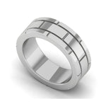 Load image into Gallery viewer, Plain Platinum Couple Ring JL PT MB 138  Men-s-Ring-only Jewelove.US
