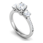 Load image into Gallery viewer, 1.00 cts Platinum Solitaire with Diamond Shank Ring JL PT R3 RD 113   Jewelove.US
