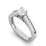 Load image into Gallery viewer, 0.30 cts Solitaire Diamond Shank Platinum Ring for Women JL PT RV RD 112   Jewelove
