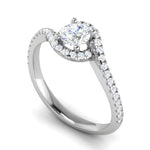 Load image into Gallery viewer, 0.50 cts. Platinum Solitaire Ring with Twisted Diamond Shank JL PT RH RD 225   Jewelove.US
