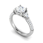 Load image into Gallery viewer, 0.70 cts. Solitaire Accents Diamond Shank Ring JL PT R3 RD 101   Jewelove.US
