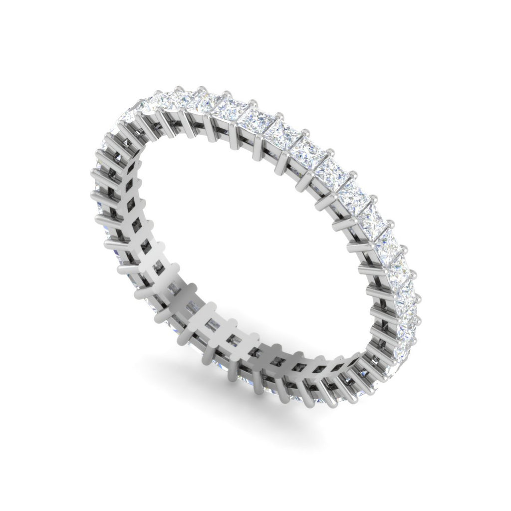Platinum Ring With Princess Cut Diamonds for Women JL PT ET PR 102  VVS-GH Jewelove.US