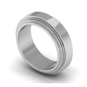 Plain Platinum Couple Ring JL PT MB RB 123  Men-s-Ring-only Jewelove.US