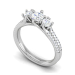 Load image into Gallery viewer, 0.30 cts Solitaire Diamond Split Shank Platinum Ring JL PT MHD274   Jewelove.US

