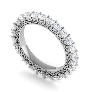 Platinum Ring With Diamonds for Women JL PT ET RD 110  VVS-GH Jewelove.US