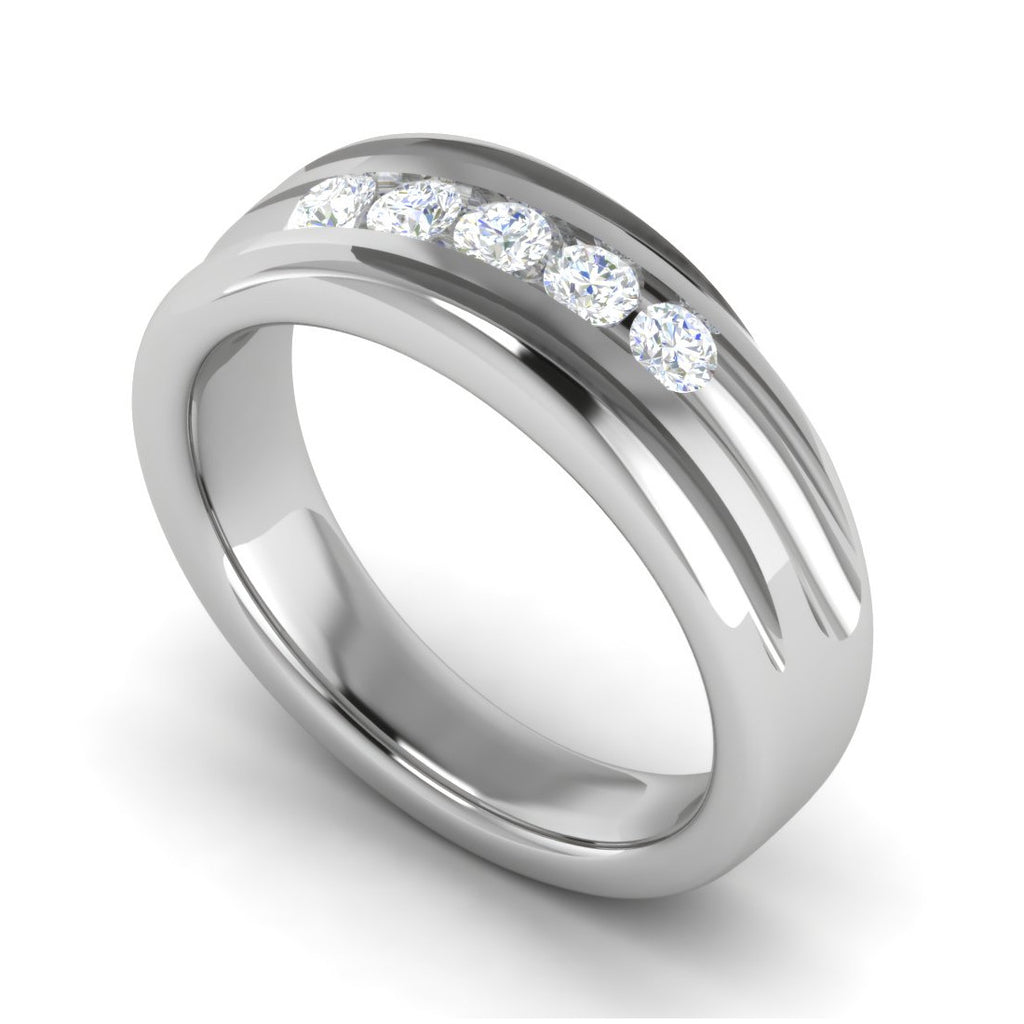 Platinum Ring with Diamonds for Women JL PT MB RD 104  VVS-GH Jewelove.US