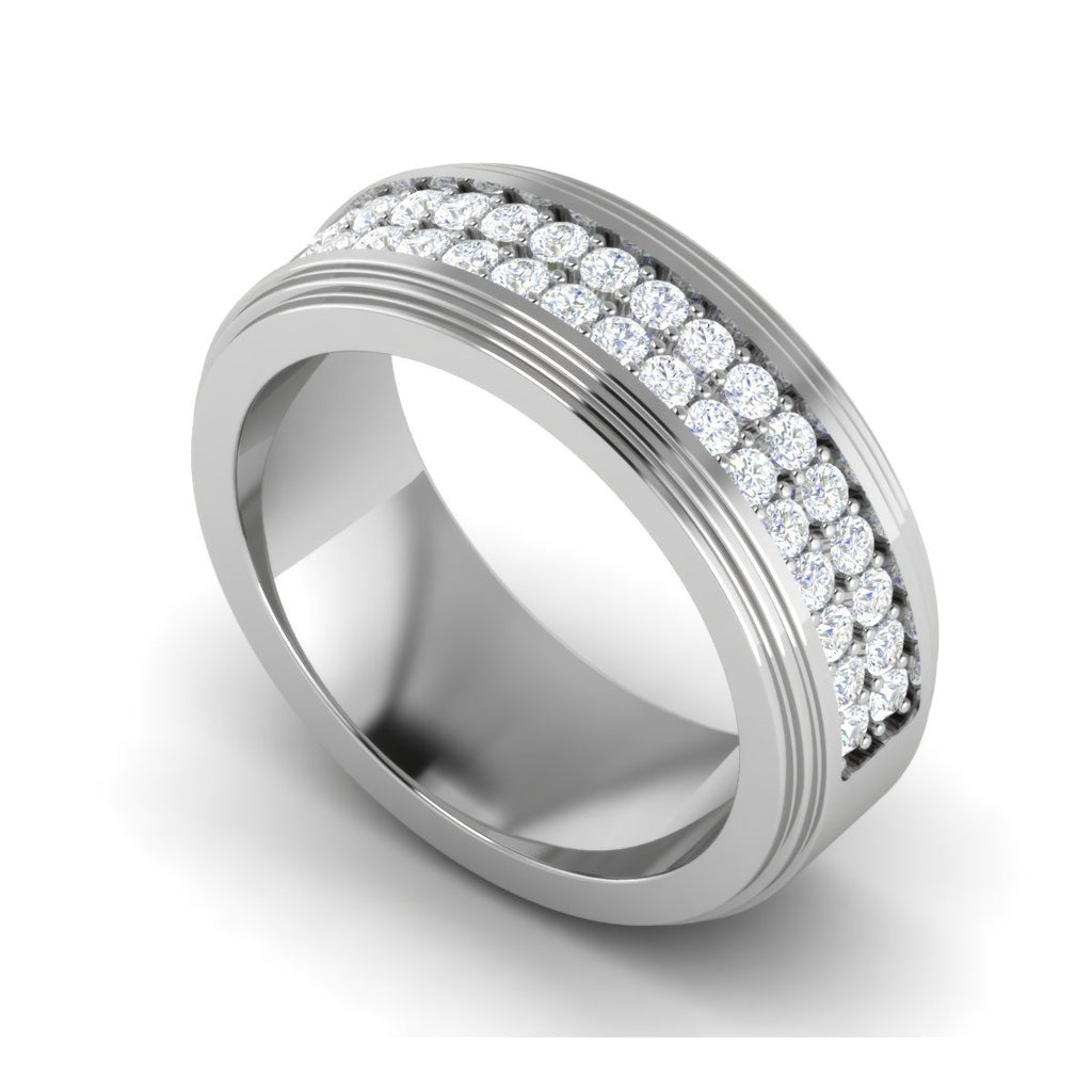 Platinum Ring with Diamonds for Women JL PT MB RD 109  VVS-GH Jewelove.US