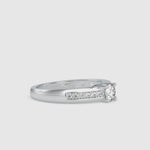 Load and play video in Gallery viewer, 30-Pointer Platinum Solitaire Engagement Ring for Women with Accent Diamonds JL PT G 119
