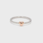 Load and play video in Gallery viewer, Tiny Heart Shape Platinum Rose Gold Fusion Ring for Women JL PT 628
