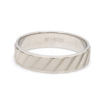 Load image into Gallery viewer, Designer Plain Platinum Love Bands with Unique Slanting Texture JL PT 1108
