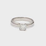 Load and play video in Gallery viewer, 30 Pointer Princess Cut Solitaire Platinum Ring with 4 Prongs JL PT 440-A
