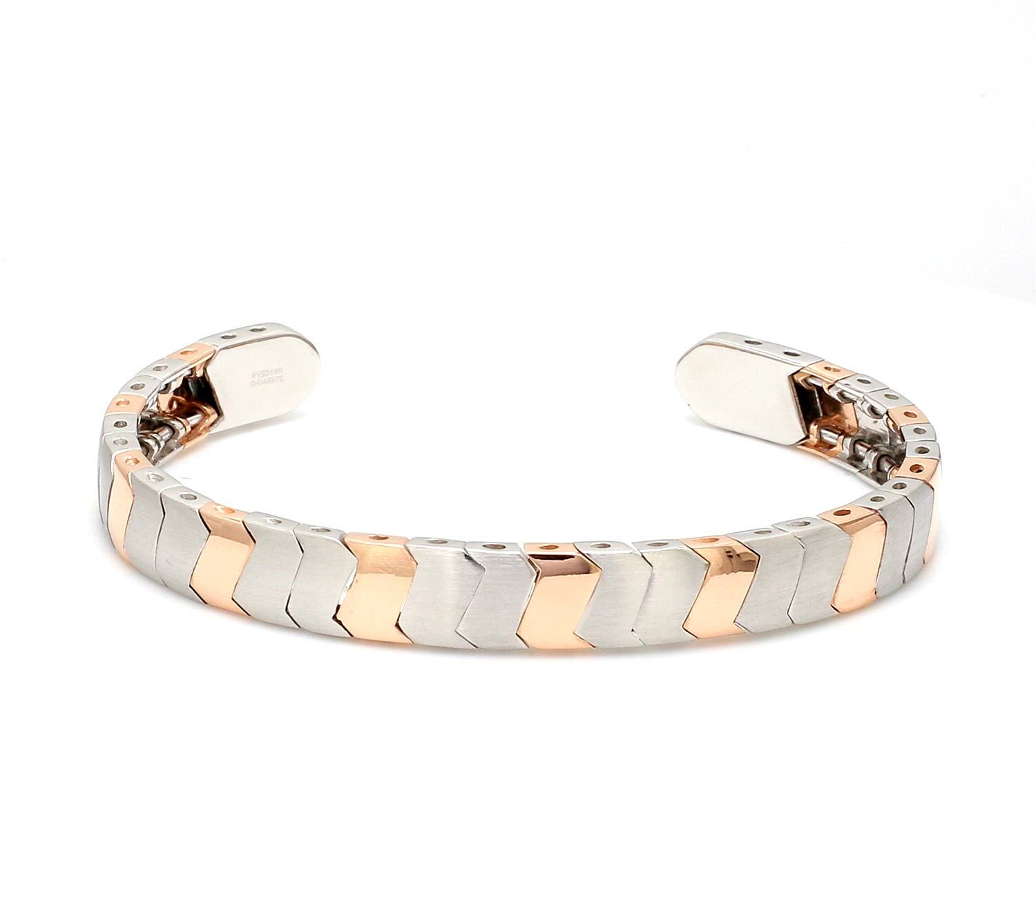 Men of Platinum | Rose Gold Fusion Cuff Bracelet for Men JL PTB 649