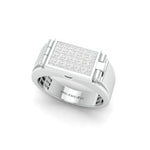 Load image into Gallery viewer, Designer 18K White Gold with Diamond Princess Cut Ring with a Openable Secret Message for Men JL PT 1009
