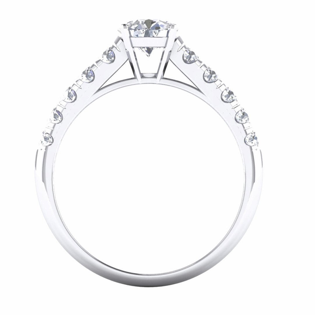 50 Pointer Platinum Solitaire Engagement Ring for Women JL PT 478